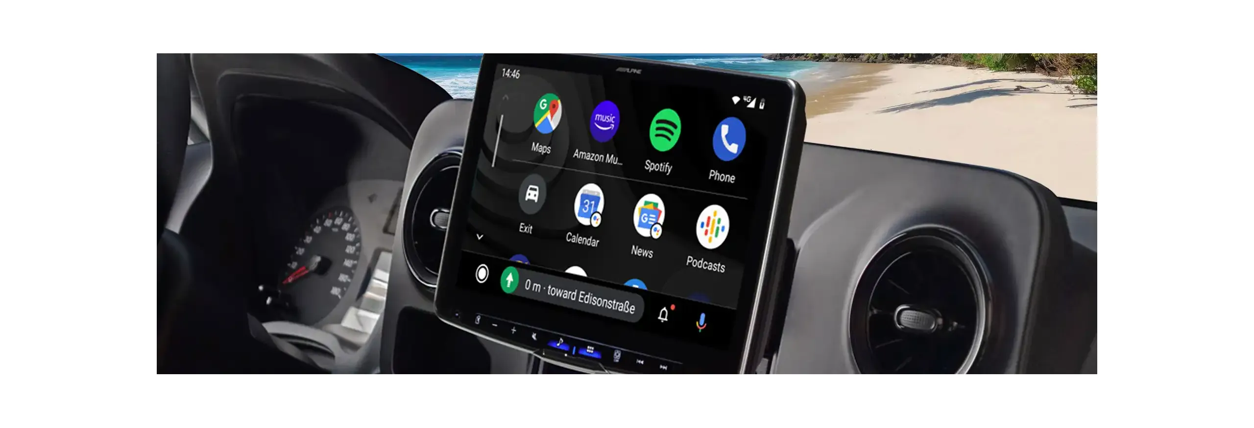 Alpine radio i mercedes vito fra custom audio