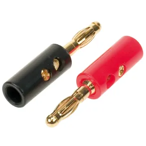 Bananstik til h�jttalerkabel 4-6 mm2 (2 stk)