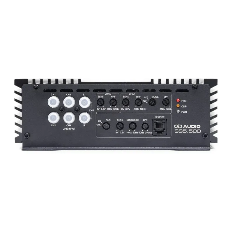 DD Audio SS5.500 5-kanals forst�rker til bil med fjernbetjening