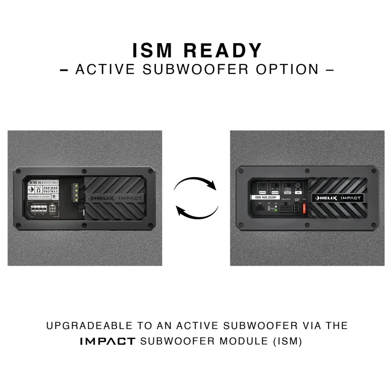 Helix IK E10.1-SVC2 MK2 (1 x 2 Ohm) Kompakt 10" subwoofer i kabinet til bil