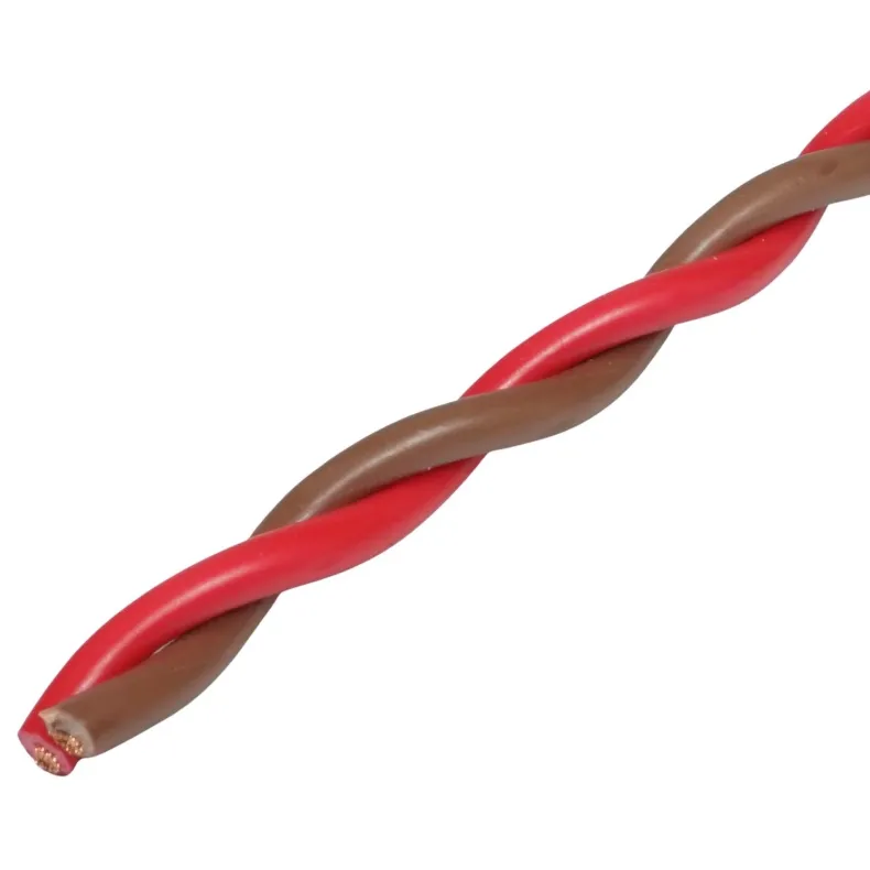 Snoet 0,75 mm� OFC H�jttalerkabel R�d/Brun, Lbm