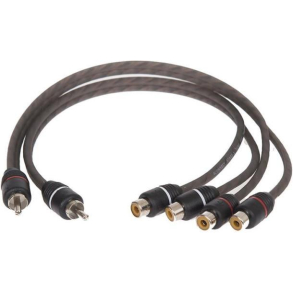 Phono Y-kabel 0.40 meter (1 han og 2 hunner) 2 Stk Stage 1