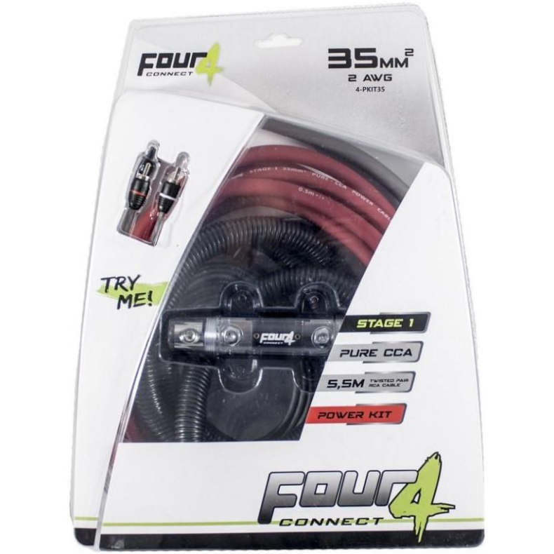 10mm� Kabels�t til montering af forst�rker i bil