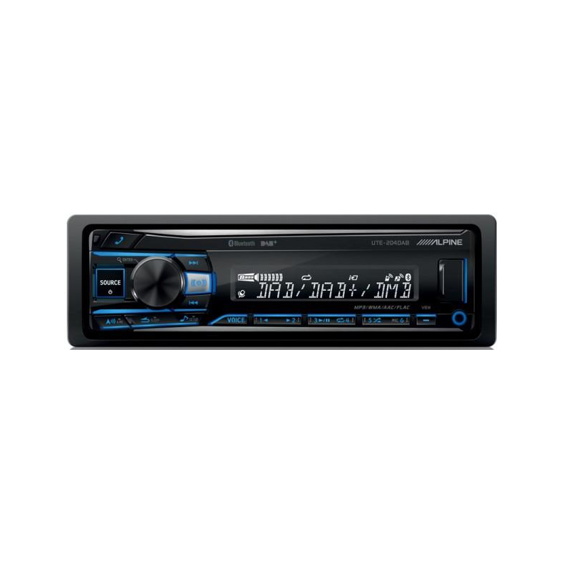 Alpine UTE-204DAB Autoradio med DAB+, Bluetooth, USB og AUX