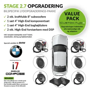 Helix BMW og Mini STAGE 2.7 h�jttaler og forst�rker lydpakke