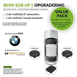 Match BMW og Mini Baspakke 1 subwoofere og forst�rker lydpakke