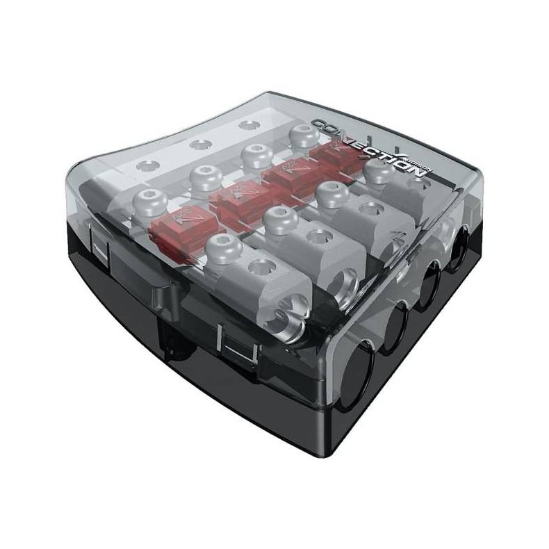 Connection BFD 41 Fordeler blok med sikringsholder til 3 x 25mm2, 1 x 35mm2 og 1 x 50mm2 str�mkabel