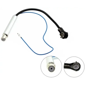Antenneadapter med Phantom forst�rker til Audi, Seat, Skoda & VW med ISO stik