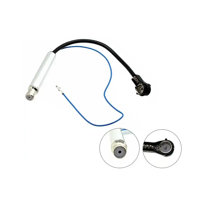 Antenneadapter med Phantom forst�rker til Audi, Seat, Skoda & VW med ISO stik