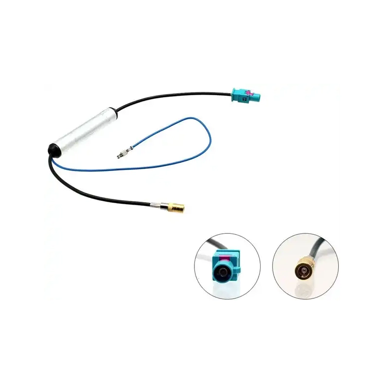 Antenneadapter FAKRA han til SMB hun med Phantom forst�rker