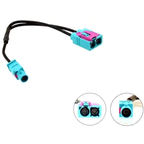 Antenneadapter med dobbelt Fakra hun til enkelt Fakra han