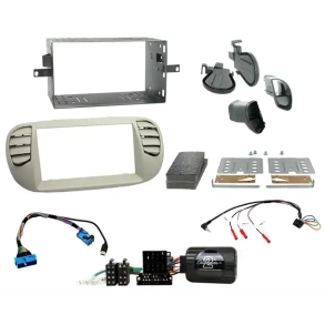 Komplet 2-DIN monteringss�t til Fiat 500 (312) (Beige)