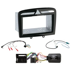Komplet 2-DIN monteringss�t til Peugeot 308 (T7) & RCZ (Pianosort)