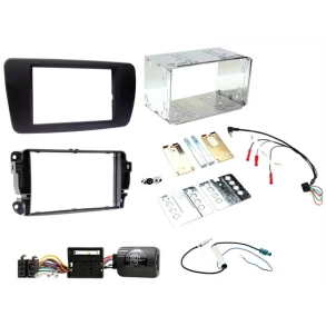 Komplet 2-DIN monteringss�t til Seat Ibiza (6J/6P) (Azabache sort)
