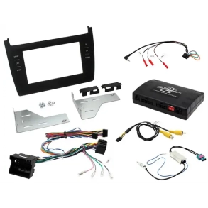 Komplet 2-DIN monteringss�t til VW Polo (6R/6C) m. r�d knapbelysning