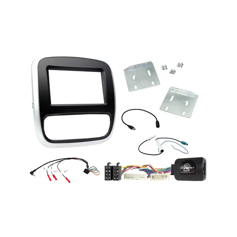 Komplet 2-DIN monteringss�t til Fiat, Nissan, Opel m.m.