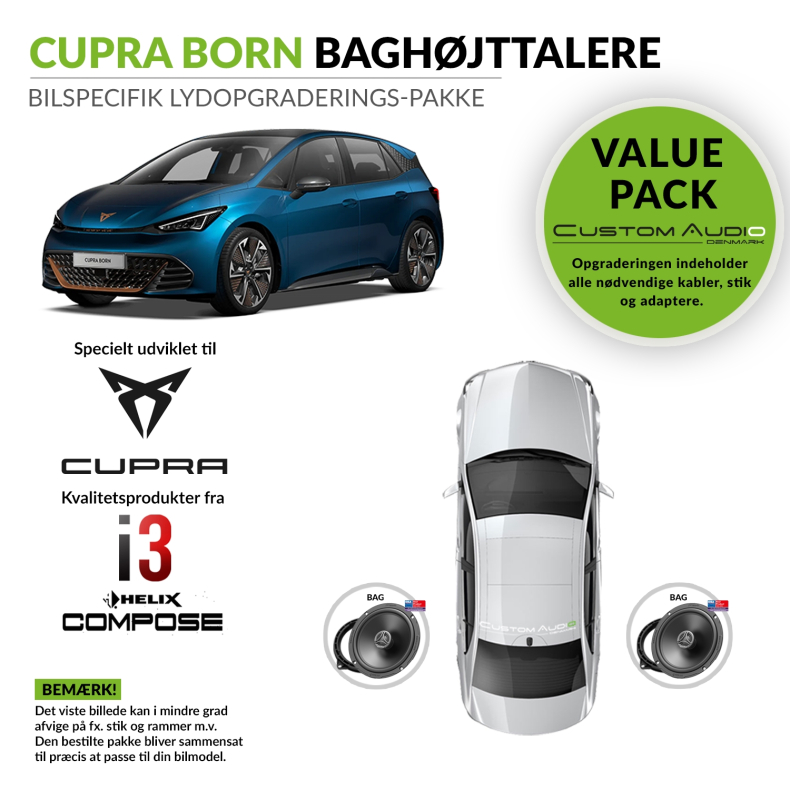 Cupra Born bagh�jttaler lydpakke (Pris inkl. montering og programmering)