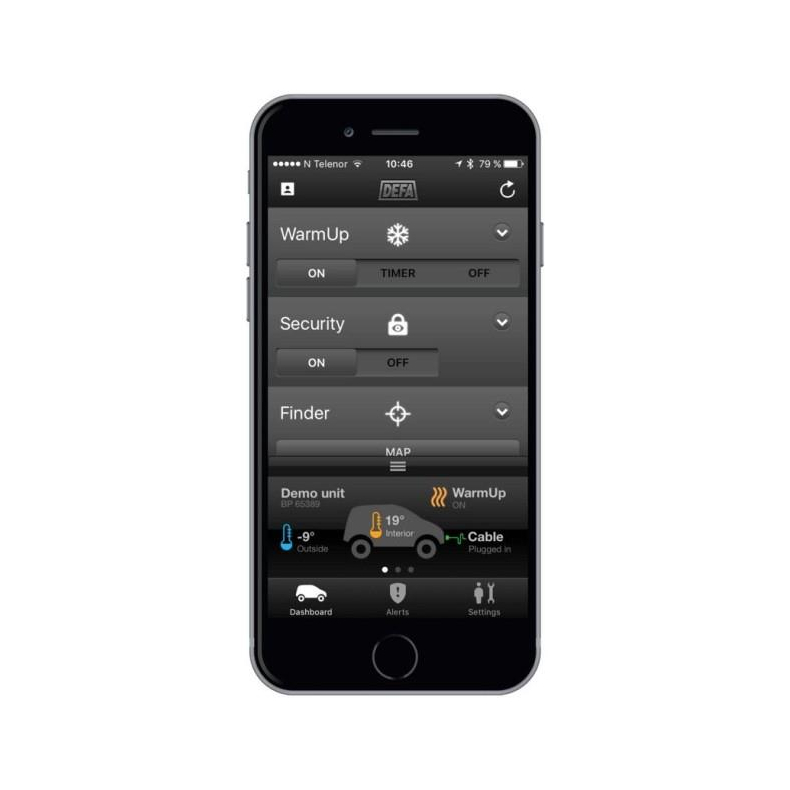 Defa Finder link tracker overv�gning og styring fra din telefon med en app