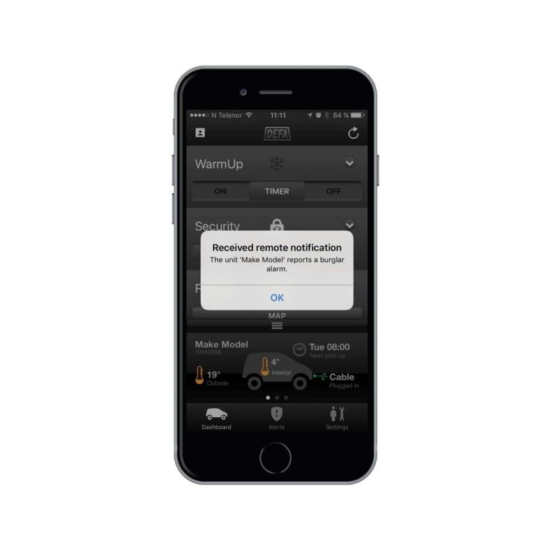 Defa Finder link tracker overv�gning og styring fra din telefon med en app