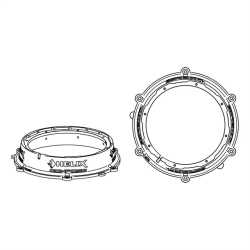 Helix Compose CFMK200 POR.6 Til Porsche Taycan 8" FlexMount H�jttalerrammer