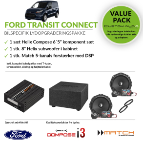FORD TRANSIT CONNECT H�JTTALER OG FORST�RKER LYDPAKKE