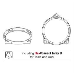 Helix Compose CFMK100 TES.1 Til Tesla Model 3 & Model Y 4" FlexMount H�jttalerrammer inkl FlexConnect Inlay B
