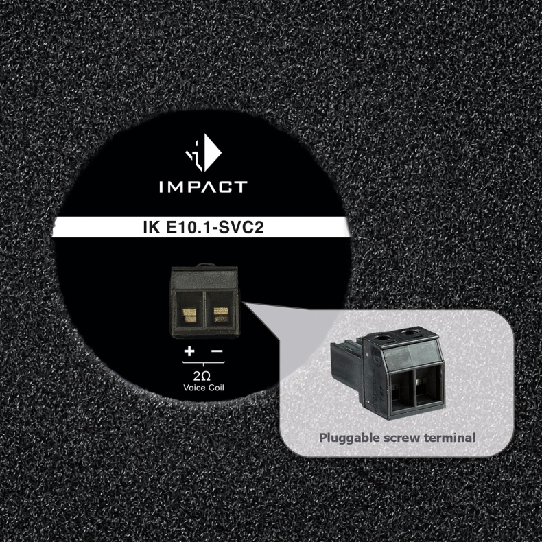 Helix IK E10.1-SVC2 (1 x 2 Ohm) Kompakt 10" subwoofer i kabinet til bil