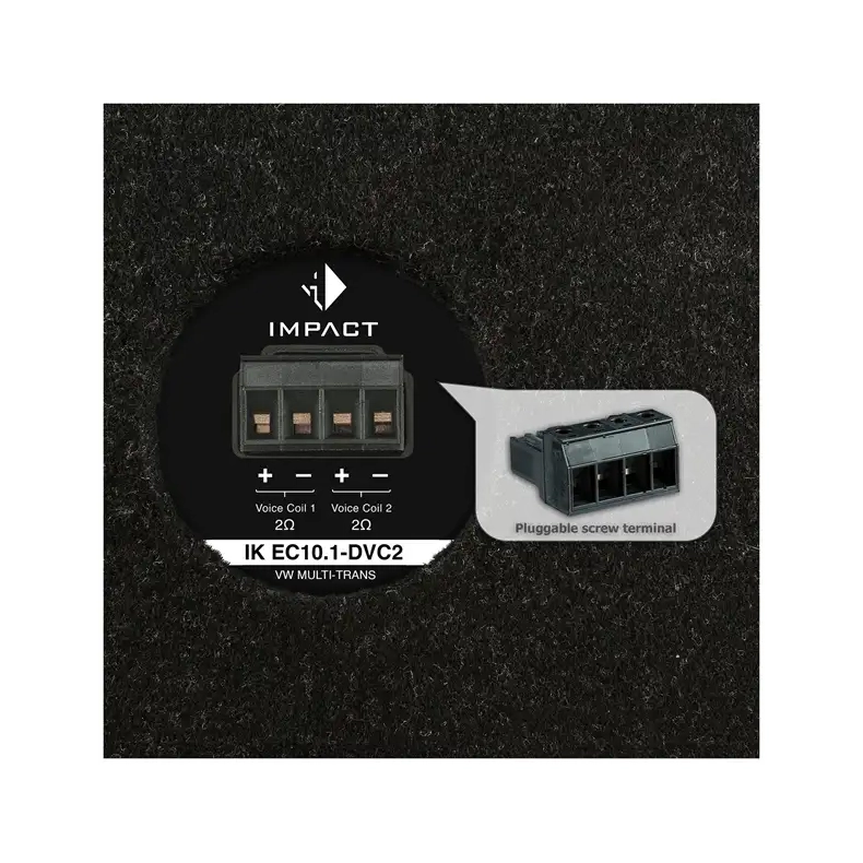 Helix IK EC10.1-DVC2 10" Subwoofer i kabinet til VW Multivan/Transporter