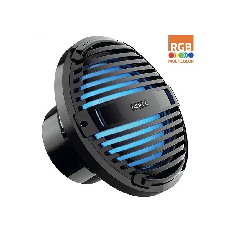 Hertz Marine HMS 12 B2-LD-C Sort 12" Marine subwoofer med RGB belysning 2 Ohm