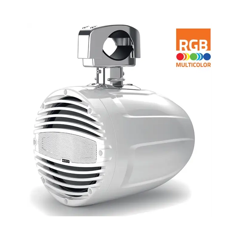 Hertz Marine HTX 8 M-CL-C Sort 8" Tower marine h�jttaler til targab�jle med RGB belysning