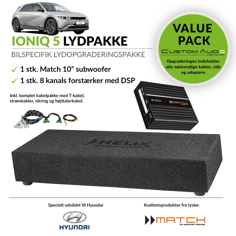 Hyundai Ioniq 5 Stage 2.2 lydpakke (Med BOSE lydsystem)