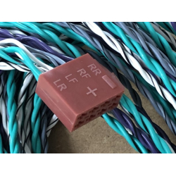 Kabels�t med ISO stik fra autoradio til DSP eller forst�rker 5 meter 0,75 mm2