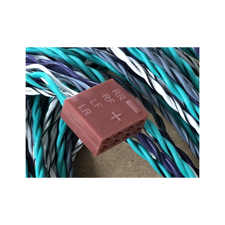 Kabels�t med ISO stik fra autoradio til DSP eller forst�rker 5 meter 0,75 mm2