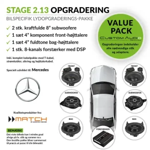 Mercedes lydpakke STAGE 2.13 med Match h�jttalere og forst�rker