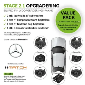 Mercedes h�jttaler Lydpakke STAGE 2.1 med Match