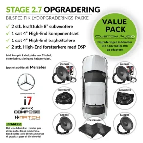 Mercedes STAGE 2.7 lydpakke med Helix Compose i7 h�jttalere og forst�rker