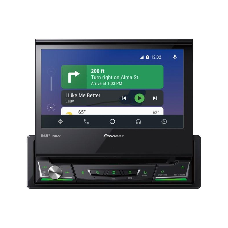 Pioneer AVH-Z7200DAB Autoradio med flipsk�rm, Apple CarPlay, Android Auto, DAB+ og CD/DVD afspiller