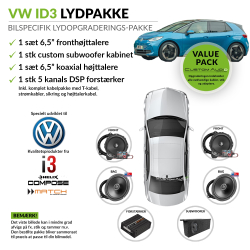 VW ID3 h�jttaler og forst�rker lydpakke (Inkl. montering)
