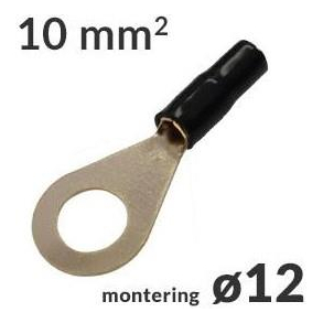 Ringkabelsko 10mm� Sort �12, 1 stk