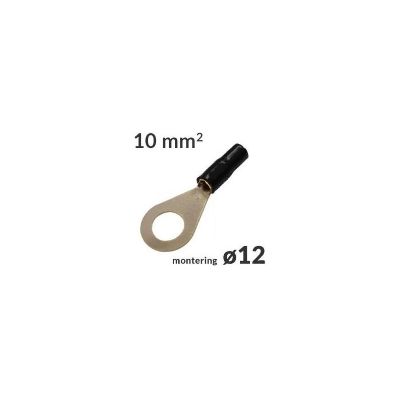 Ringkabelsko 10mm� Sort �12, 1 stk
