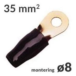 Ringkabelsko 35mm� Sort �8, 1 stk