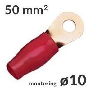 Ringkabelsko 50mm� R�d �10, 1 stk
