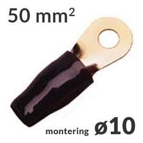 Ringkabelsko 50mm� Sort �10, 1 stk