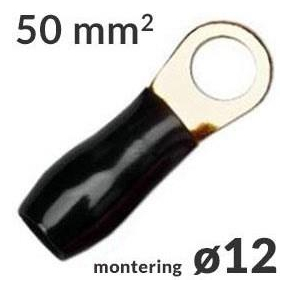 Ringkabelsko 50mm� Sort �12, 1 stk