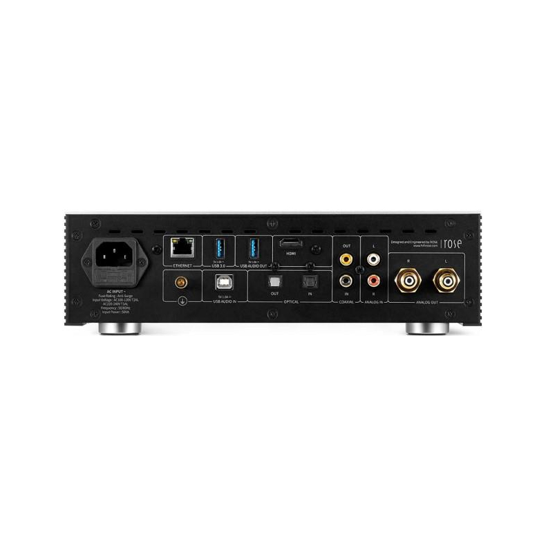 HIFI ROSE RS250 Netv�rks Audio/ Video streamer med DAC S�lv (1 DEMO som ny)