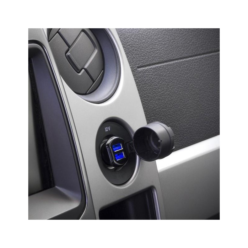 Scosche reVOLT Dual USB oplader til bil (2 USB) 12 Watt