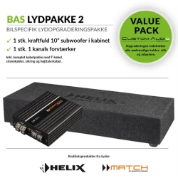 Bas lydpakke 2 med slimfit 10" subwoofer