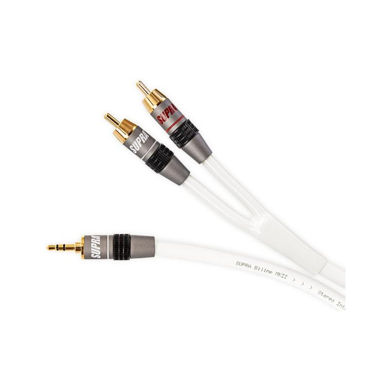 Supra Biline MP-2RCA Phono til minijack kabel 2 meter