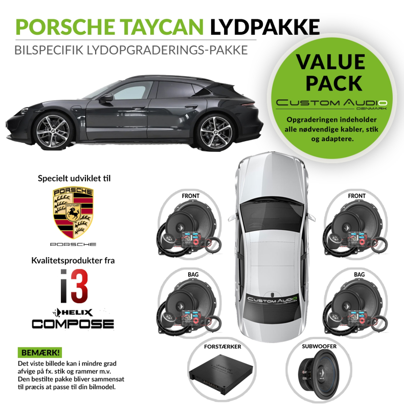 Porsche Taycan STAGE 2.3 Lydpakke