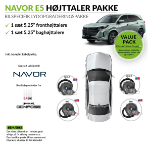 Navor E5 h�jttaler lydpakke (Inkl. montering)